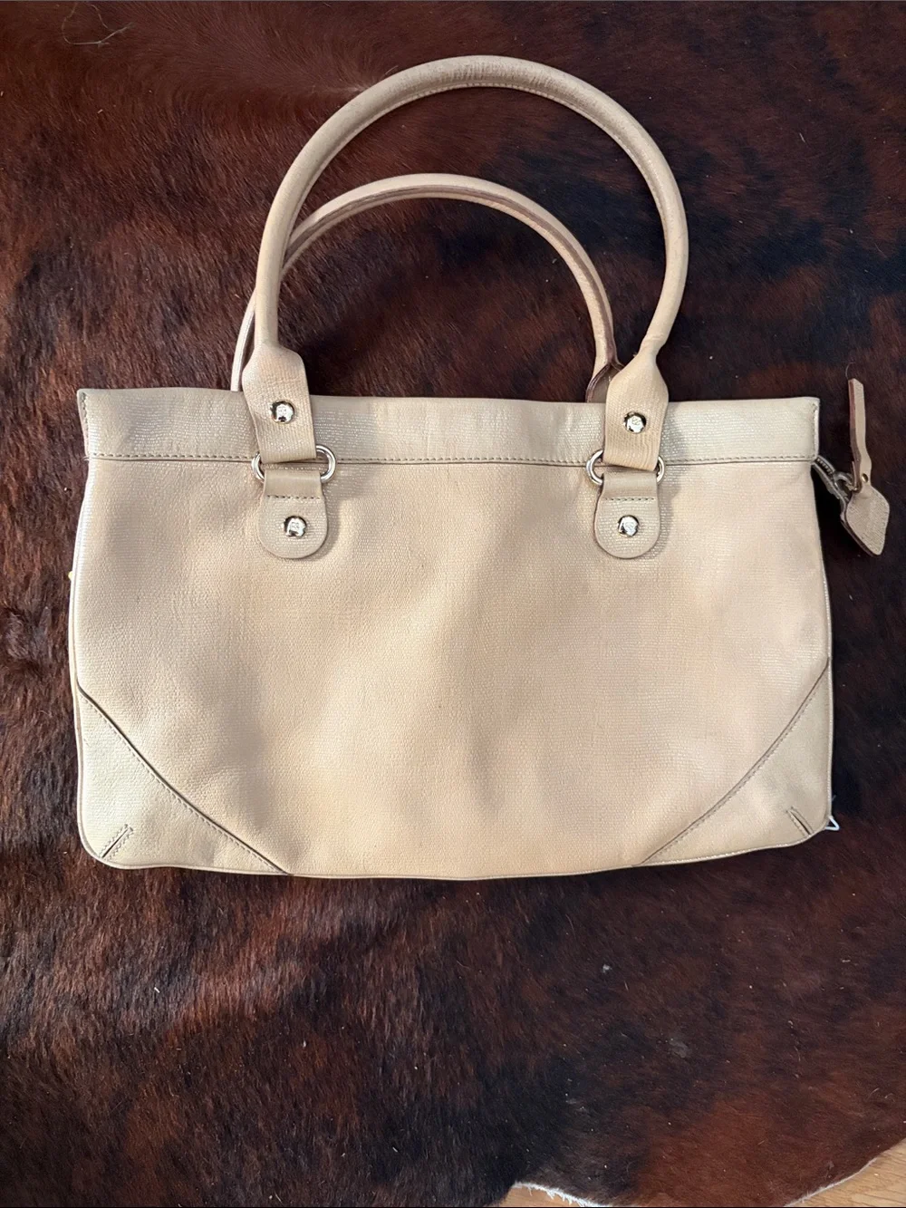 kate spade Cream Leather Tote Bag